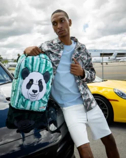PANDA COZY VELOUR FUR BACKPACK