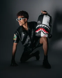 SHARK CENTRAL SPLIT BACKPACK BLK/WHT (DLXV)